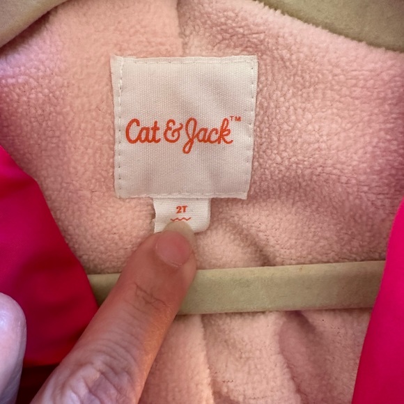 SOLD **** Hot Pink Toddler Inside Fleece Jacket - Picture 2 of 4
